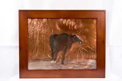 Moose Side View Framed Picture